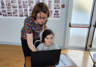 Parent and child coding together